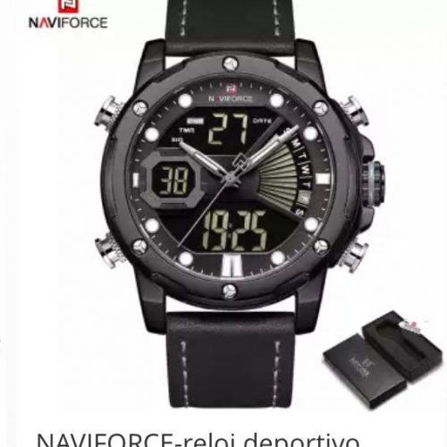 Reloj NaviForce Negro Model 110 en 10 Cuotas de 50₪